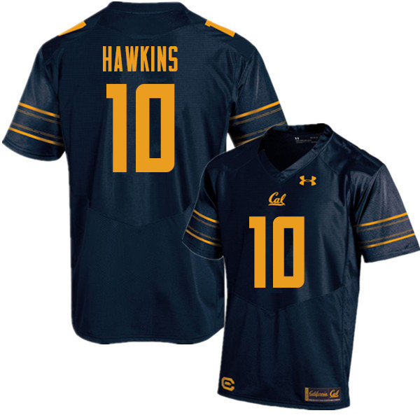 Men #10 Jeremiah Hawkins Cal Bears UA College Football Jerseys Sale-Navy
